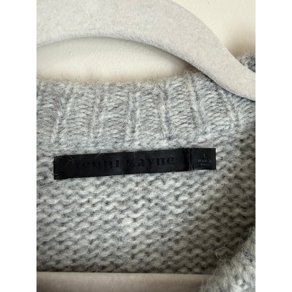 Jenni Kayne Baby Alpaca Everyday Sweater Womens Large Grey Oversized EUC - Picture 12 of 12